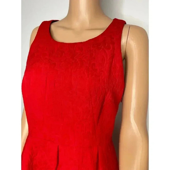 Moulinette Soeurs Anthropologie Red Dress size 6 Fit and Flare sleeveless - Picture 5 of 8